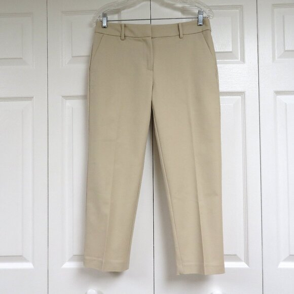 LOFT 6P Riviera Slim Cropped Pants Beige Solid - Picture 2 of 7